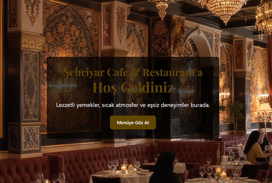 Restoran için QR menü sağlayan dijital çözüm örneği